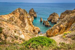 natural pedras e praias às lagos Portugal foto