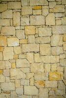 textura do uma casa parede fez do real selvagem pedra foto