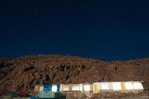 uyuni, Bolívia - Outubro 02, 2023 estrelado noite uma sal hotel foto