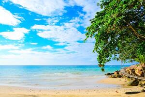 lindo em tropical de praia para viagem dentro feriado relaxar Tempo foto