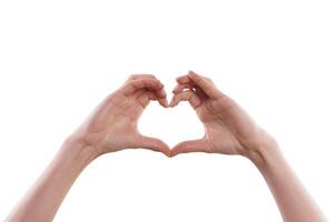 coração forma mão placa amor símbolo foto