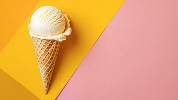 gelo creme colorida verão tratar, doce sobremesa dentro horário de verão, feriado Comida foto