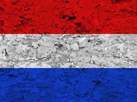 Holanda bandeira com textura foto