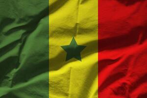 Senegal bandeira com textura foto