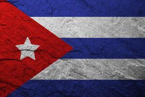 Cuba bandeira com textura foto