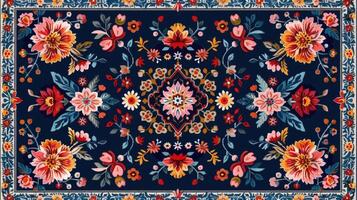 a tapete Projeto com uma lã textura características a padronizar dentro a persa estilo. foto