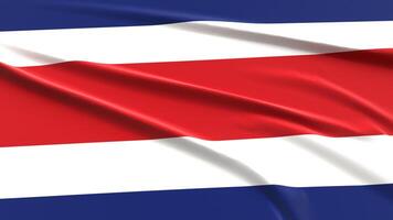 costa rica bandeira. tecido texturizado costa ricano bandeira. 3d render ilustração. foto