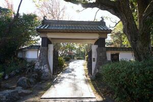 Entrada portão para kitsuki castelo do kitsuki cidade, oita prefeitura foto