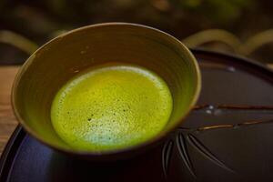 japonês verde chá às hokokuji dentro kamakura portátil foto
