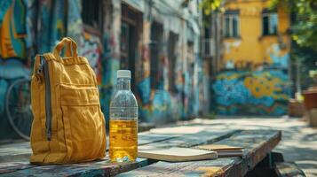 consciente trabalhos estilo de vida retratado dentro urbano ainda vida produtos fotografia foto