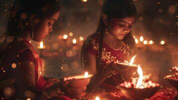 diwali é uma Tempo para deixei ir do ressentimentos e espalhar perdão Como pessoas abraço a verdade espírito do a festival e deixei amor e luz brilho através foto