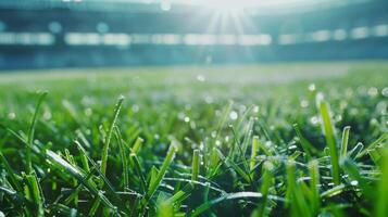 a cheiro do recentemente Relva e estádio Comida sopra através a ar foto