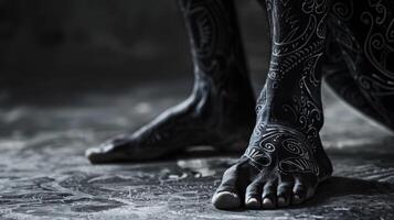 a silhueta do s em a pés e tornozelos mostruário a incrível complexidade do nosso corpos Projeto. foto