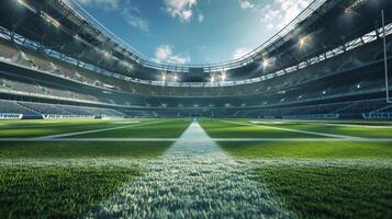 uma moderno maravilha do uma estádio apresentando avançado assistido Facilidades para fãs e jogadoras iguais foto