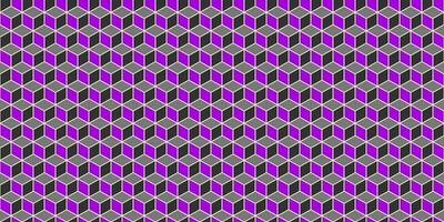 roxa cinzento desatado cubo padronizar fundo. isométrico blocos textura. geométrico 3d mosaico pano de fundo. foto