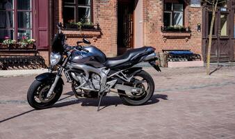 Minsk, bielorrússia, pode 14, 2024 - à moda Yamaha fz6 motocicleta foto