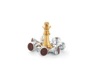 ideia do jogo de tabuleiro de xadrez de estratégia de gestão sem conceito de liderança