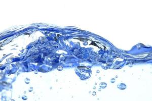 água azul textura abstrata líquida acrílica líquida e textura fluida arte em branco foto
