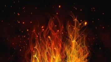 grande fogo vermelho chamas sobreposição de partículas textura perfeita fumaça fogo textura foto