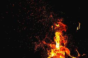 fogo chamas sobreposição de partículas textura perfeita fumaça fogo textura foto