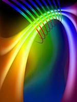 círculo de arco-íris abstrato textura de belo efeito com padrão de sobreposição de linha em colorido. foto