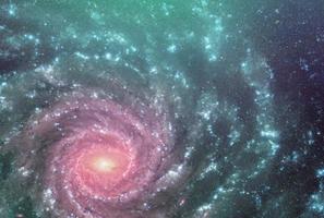 fundo de galáxias abstratas com estrelas e planetas com motivos de buracos negros verdes gradação de luz noturna do universo do espaço rosa foto