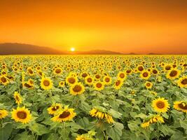 amarelo girassol tropical lindo buquê com folhas verdes exóticas na natureza terrestre. foto