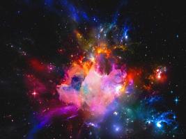 nebulosa azul claro e colorida e espaço estelar brilhando misterioso universo galáxia cosmos foto