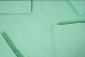 fundo de papel pop-up abstrato em verde. arranjos abstratos criam uma textura geométrica para papel de parede, pôsteres, folhetos, etc. foto