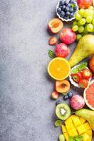 frutas e frutas frescas variadas