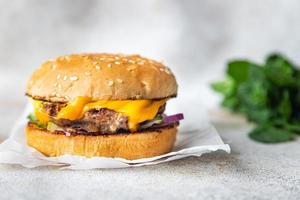 sanduíche de hambúrguer de frango lanche foto