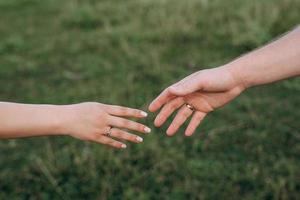 esquema de aperto de mão e distanciamento na psicologia e na ciência do corpo foto