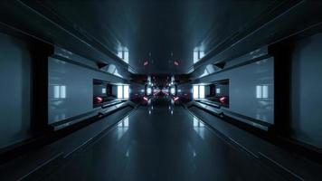 Ilustração 3D do túnel longo escuro 4k uhd foto