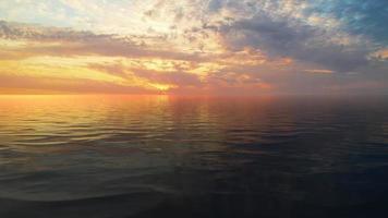 fundo bonito com pôr do sol sobre o mar foto