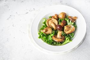 salada de cogumelos refeição de vegetais foto