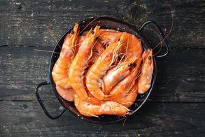 comida de camarão camarão frutos do mar refeição saudável dieta pescetarian