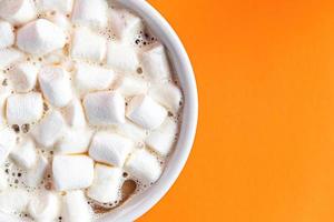 marshmallow chocolate quente cacau doce bebida café foto