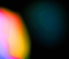 retro abstrato colorido desfocar luz cor sobreposição de textura holográfica natural no preto. foto