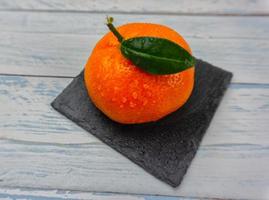 tangerinas frescas doces clementinas foto