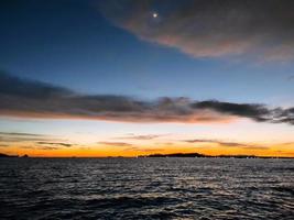 a vista do mar à tarde é muito bonita foto