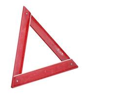 sinal de triângulo de advertência isolado sobre o branco foto
