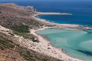 praia na lagoa de balos, no lado oeste da ilha de creta, na grécia. foto