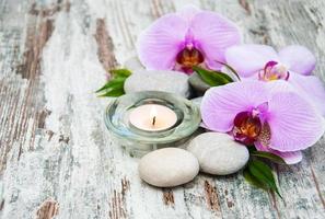 produtos spa com orquídeas foto