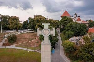 vista aérea da Praça da Liberdade em Tallinn, Estônia. foto