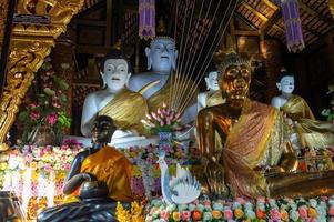 chiang mai tailândia10 de janeiro de 2020 templo do pilar da cidade de chiang mai.assumiu-se que o pagode contém os ossos de phaya mangrai. segundo a lenda, phaya mangrai foi atingido por um raio no mercado.