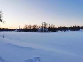 Catherine Park em Pushkin em um dia de inverno foto