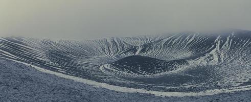 cratera hverfjall, islândia foto