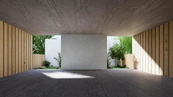 espaço interno para eventos, salão vazio de material de concreto enorme moderno.