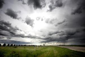 nuvens de tempestade da pradaria foto
