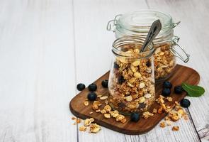 granola caseira em pote foto